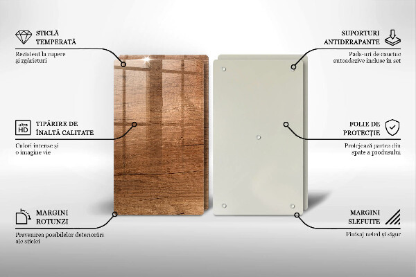 Skärbräda glas Trästruktur