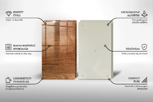 Skärbräda glas Trästruktur