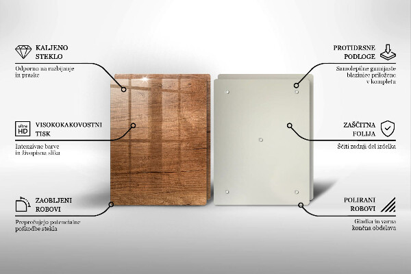 Skärbräda glas Trästruktur