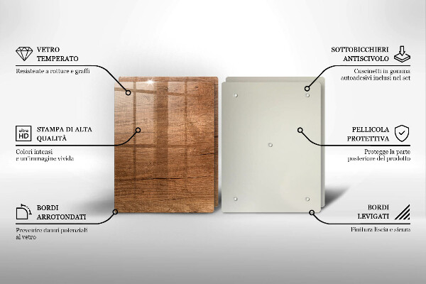 Skärbräda glas Trästruktur