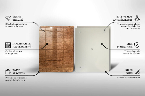 Skärbräda glas Trästruktur