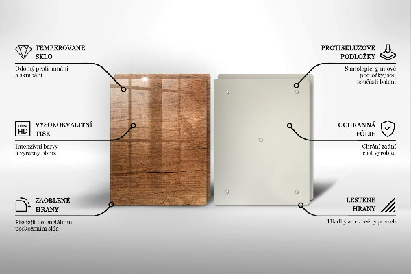 Skärbräda glas Trästruktur