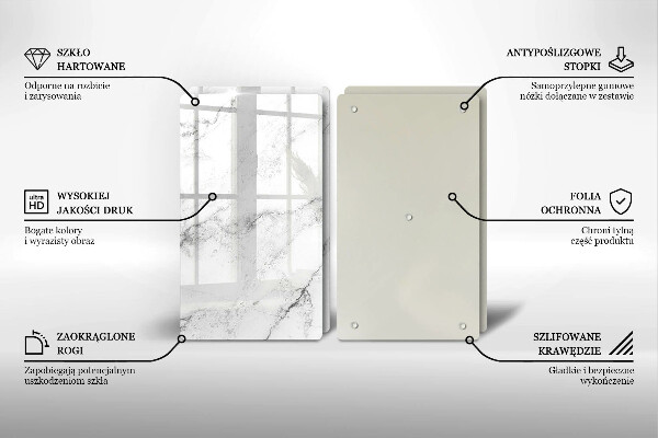 Skärbräda glas Elegant marmorstruktur