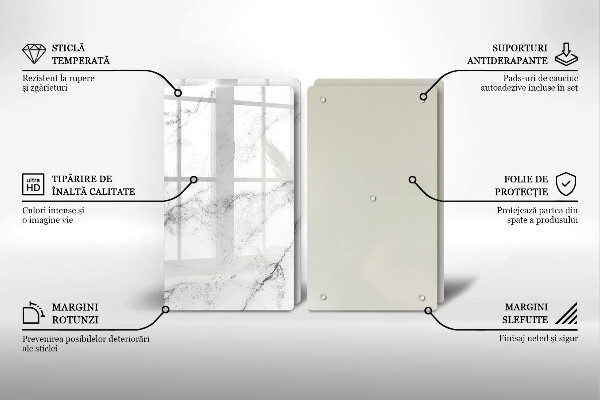 Skärbräda glas Elegant marmorstruktur