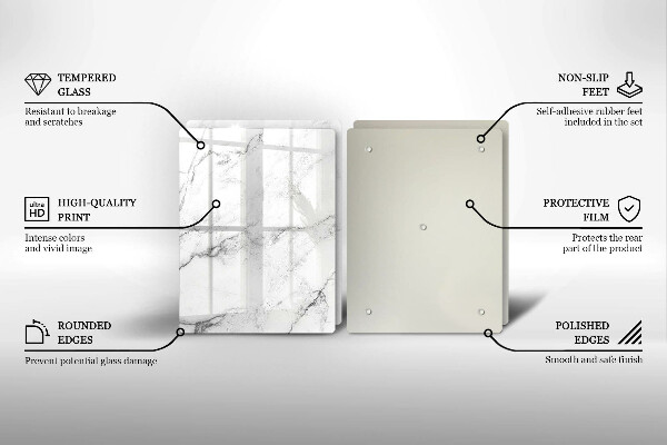 Skärbräda glas Elegant marmorstruktur