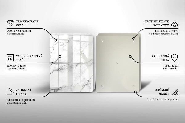 Skärbräda glas Elegant marmorstruktur