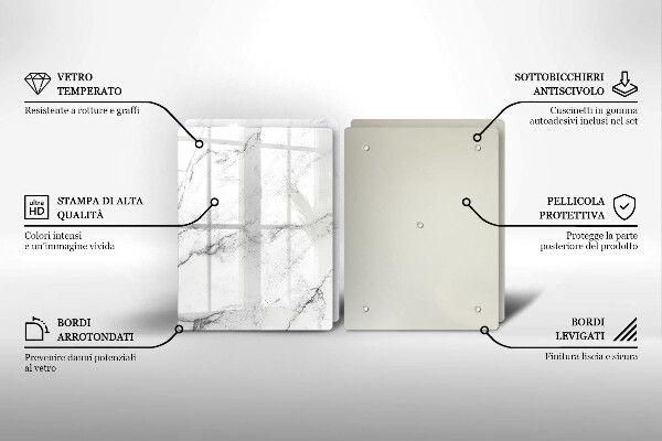Skärbräda glas Elegant marmorstruktur