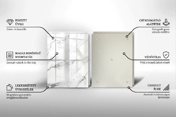 Skärbräda glas Elegant marmorstruktur