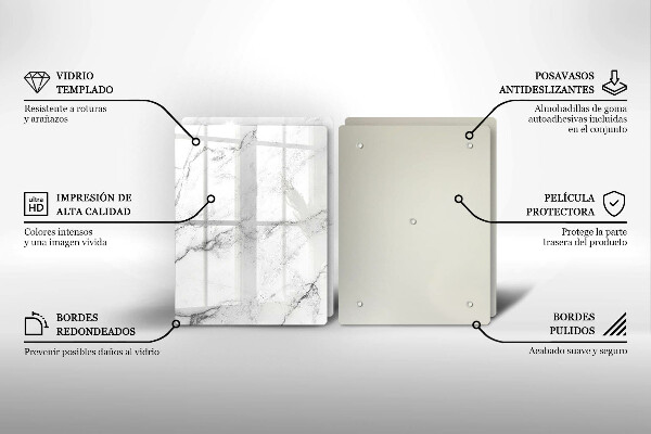 Skärbräda glas Elegant marmorstruktur