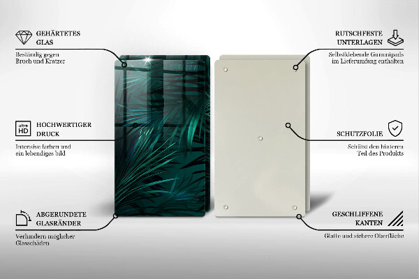 Skärbräda glas Vilda djungellöv