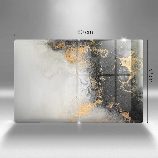 Skärbräda glas Abstraktion med guld