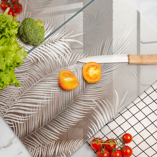 Skärbräda glas Boho lämnar växter