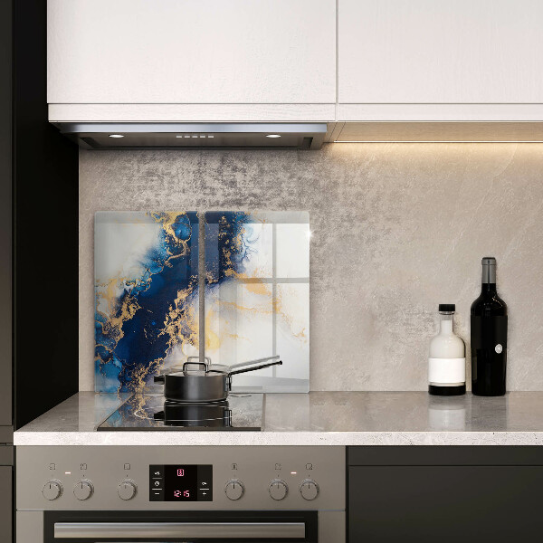 Skärbräda glas Abstraktion med blått