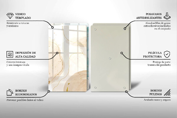 Skärbräda glas Ljusa boho-former