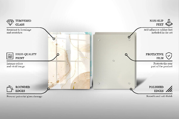 Skärbräda glas Ljusa boho-former