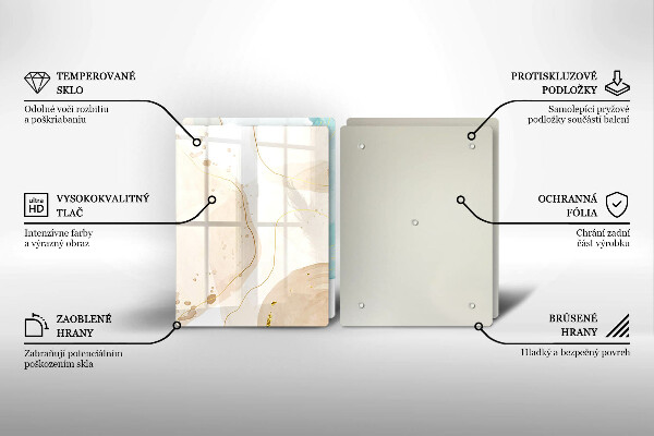 Skärbräda glas Ljusa boho-former