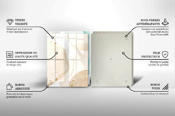 Skärbräda glas Ljusa boho-former