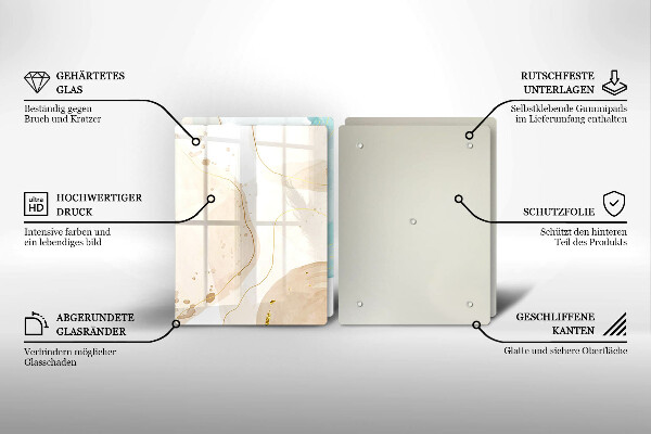 Skärbräda glas Ljusa boho-former