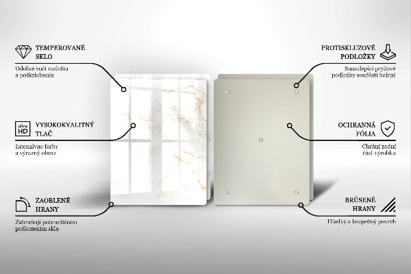 Skärbräda glas Elegant marmorsten