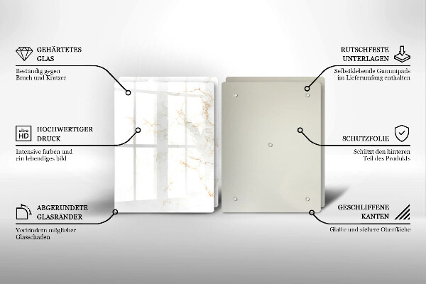 Skärbräda glas Elegant marmorsten