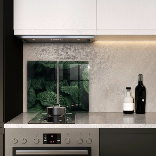 Skärbräda glas Mörka löv