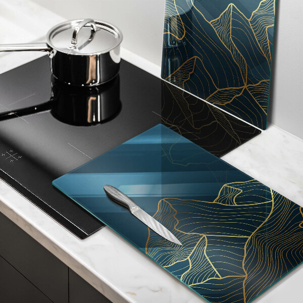 Skärbräda glas Abstrakta berg