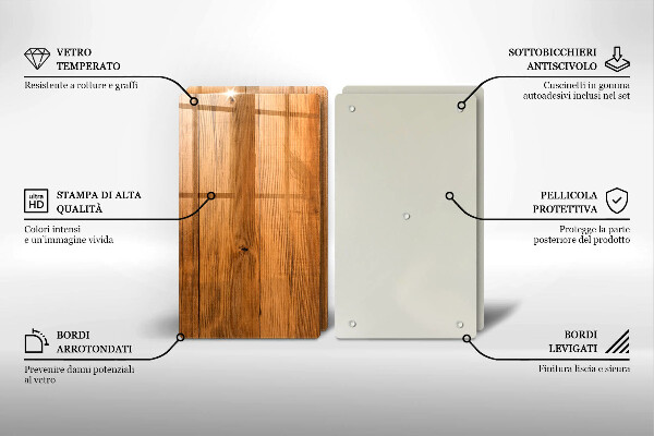Skärbräda glas Träskivor