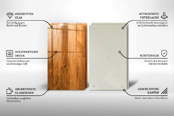 Skärbräda glas Träskivor