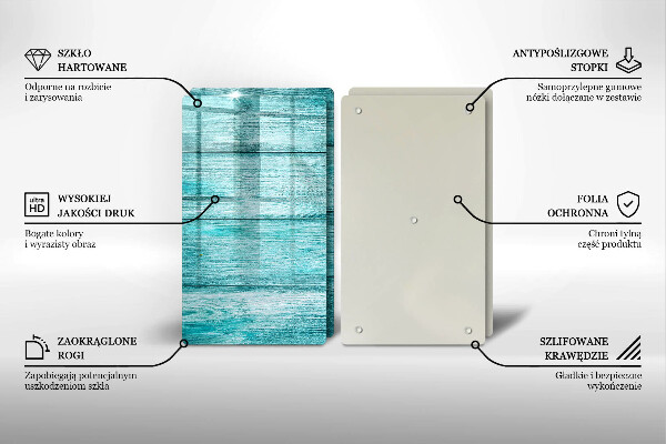 Skärbräda glas Vintage träskivor