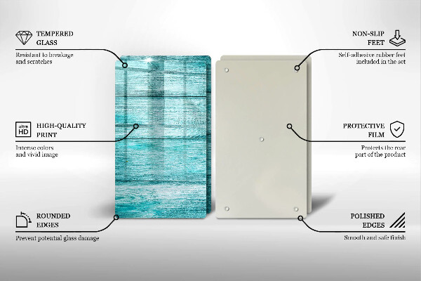 Skärbräda glas Vintage träskivor