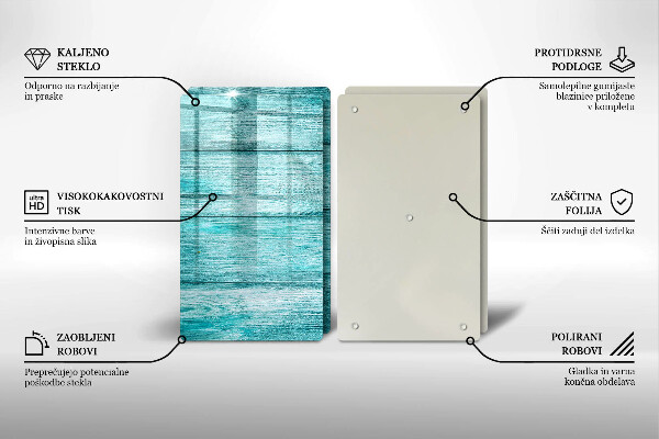 Skärbräda glas Vintage träskivor