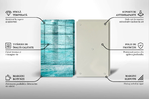 Skärbräda glas Vintage träskivor