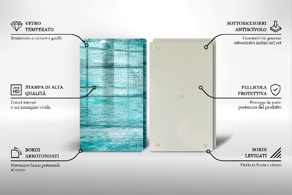 Skärbräda glas Vintage träskivor