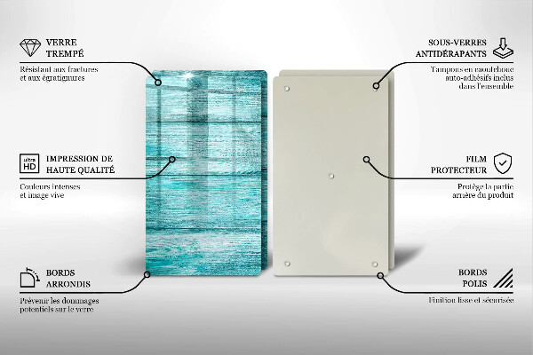 Skärbräda glas Vintage träskivor