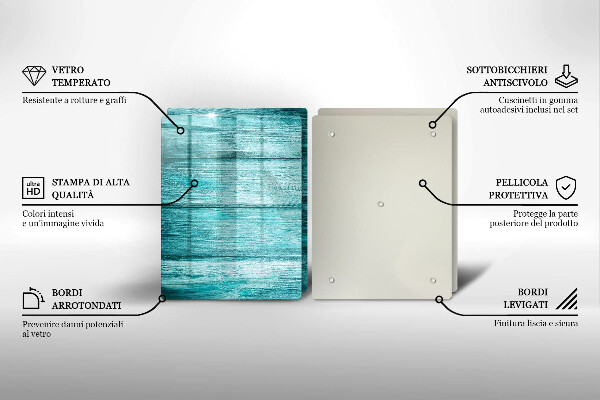 Skärbräda glas Vintage träskivor