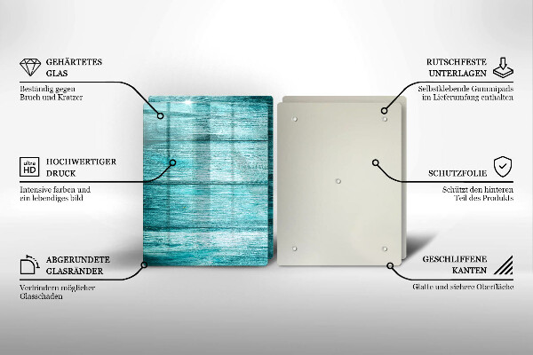 Skärbräda glas Vintage träskivor