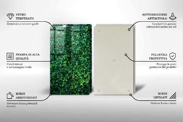 Skärbräda glas Plantera små blad