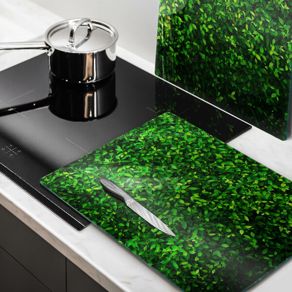 Skärbräda glas Plantera små blad