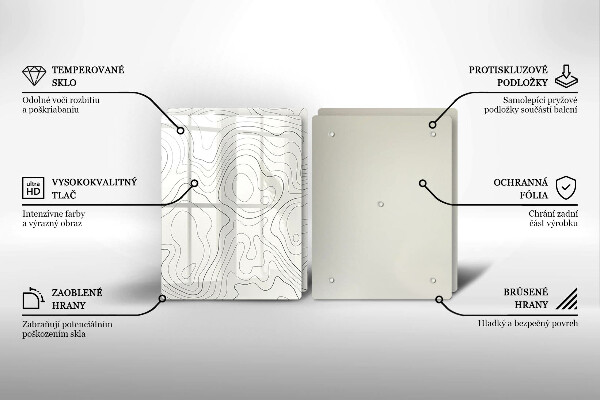 Skärbräda glas Line art design