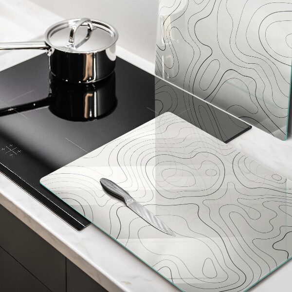 Skärbräda glas Line art design