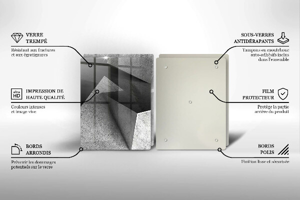 Skärbräda glas Konkret abstraktion