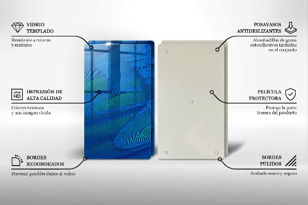 Skärbräda glas Fågelfjädrar