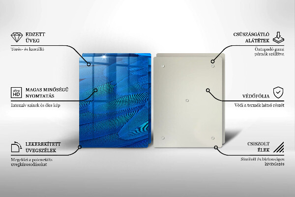 Skärbräda glas Fågelfjädrar