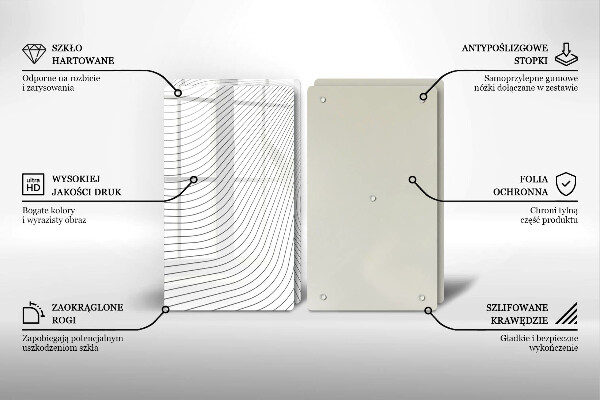 Skärbräda glas Modernt linjemönster