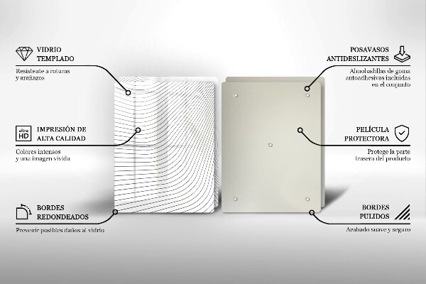 Skärbräda glas Modernt linjemönster