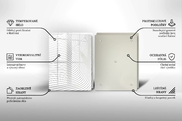 Skärbräda glas Modernt linjemönster