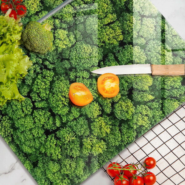 Skärbräda glas Naturen planterar mossa