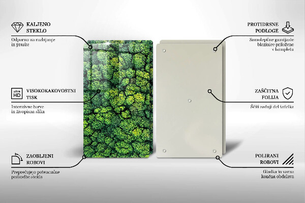 Skärbräda glas Naturen planterar mossa