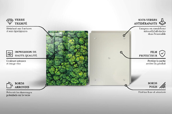 Skärbräda glas Naturen planterar mossa