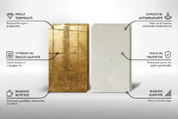 Skärbräda glas Guld textur bakgrund